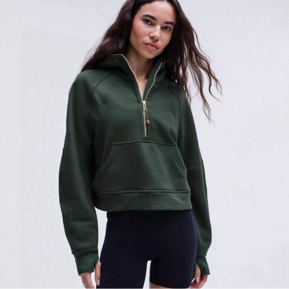 Lululemon Women's legacy Green Half-Zip scuba Hoodie